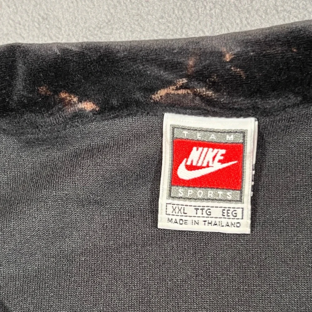 Nike Velour Track Shirt Jacket Mens 2XL Black Green‎ Basketball Velvet Warm Up